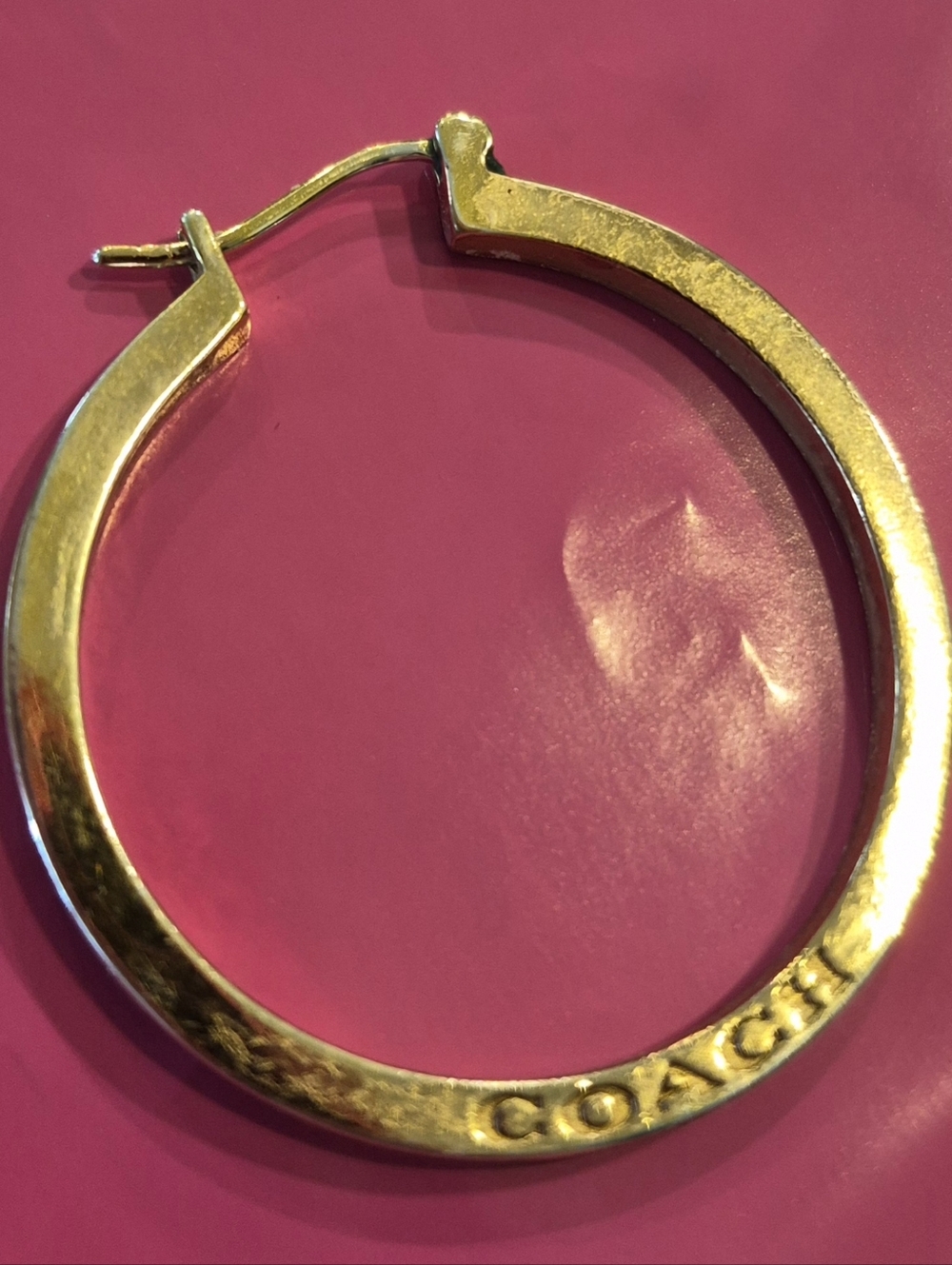Coach Gold Hoop Earring - only one - Picture 2 of 3
